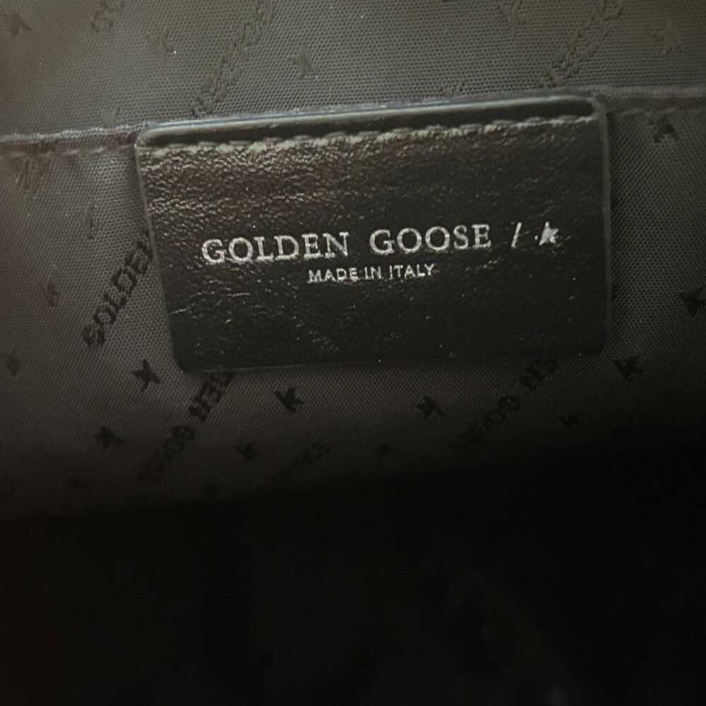 Golden Goose Black Studded Leather Shoulder Bag With Star - Picture 6 of 12